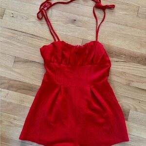 SHEIN Red Romper